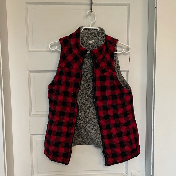 SOLD Reversible Plaid vest - Picture 1 of 1
